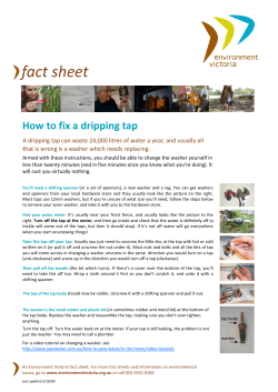 How to fix a dripping tap