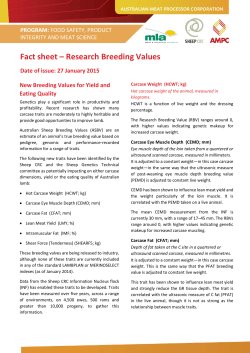 Fact sheet &ndash; Research Breeding Values
