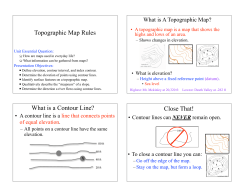 Topographic Maps Honors