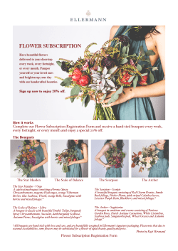 How it works Complete our Flower Subscription
