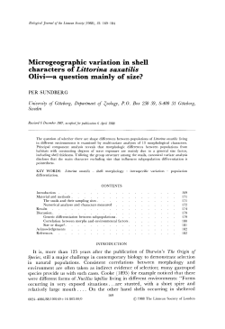 Microgeographic variation in shell characters of Littorina saxatilis