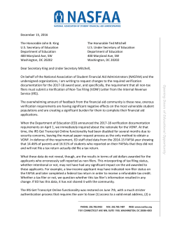 Letter to ED on Verification of Non Tax Filing_SP