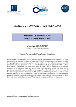Conférence – CEISAM – UMR CNRS 6230