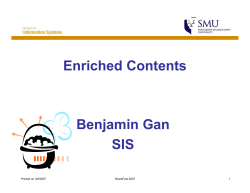 Enriched Contents Benjamin Gan SIS