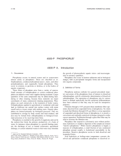 4500-P PHOSPHORUS* 4500-P A. Introduction