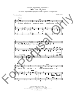 Ode to a Skylark - Digital Commons @ Butler University