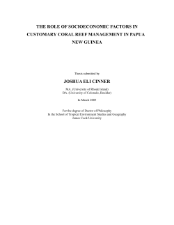 THE ROLE OF SOCIOECONOMIC FACTORS IN CUSTOMARY