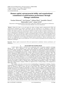 Human capital, entrepreneurial ability and organizational