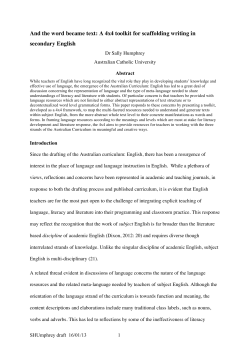 And the word became text: A 4x4 toolkit for