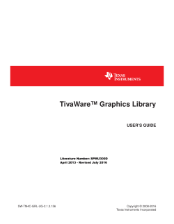 TivaWare Graphics Library User`s Guide