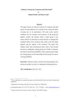 Collective Contests for Commons and Club Goods by Shmuel