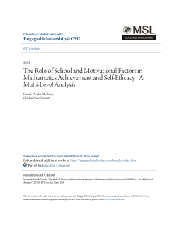 The Role of School and Motivational Factors in Mathematics