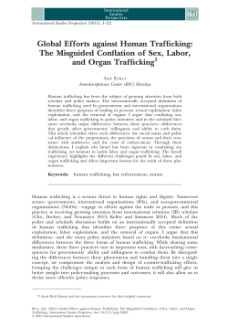 Global Efforts against Human Trafficking: The Misguided Conflation