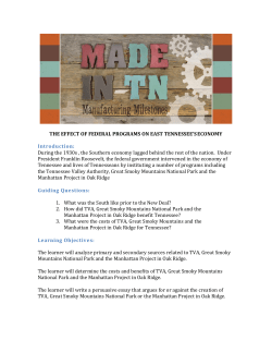 THE EFFECT OF FEDERAL PROGRAMS ON EAST TENNESSEE`S