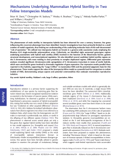 Article Mechanisms Underlying Mammalian Hybrid Sterility in Two