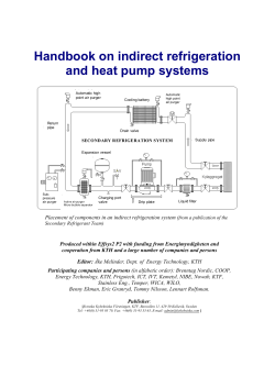 Handbook on indirect refrigeration and heat pump systems