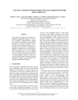 Extractive Automatic Summarization: Does more linguistic