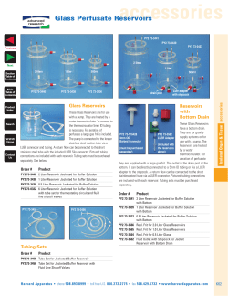 Glass Perfusate Reservoirs Isolated Organ