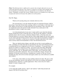A Defense of Graphic Visuals: A Reply to an Angry Parent