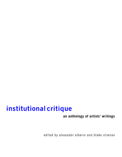 Institutional Critique