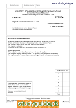 9701/04 - StudyGuide.PK