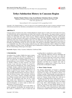 Tethys Subduction History in Caucasus Region