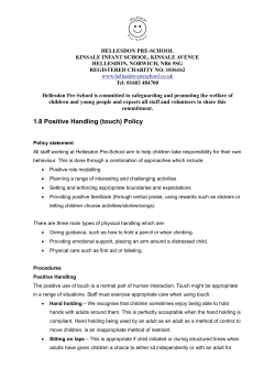 1.8 Positive Handling (touch) Policy