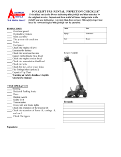 FORKLIFT DAILY and RENTAL INSPECTION