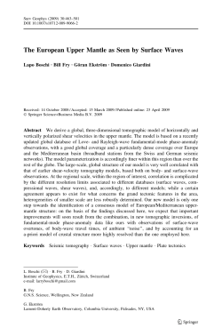 The European Upper Mantle as Seen by Surface Waves