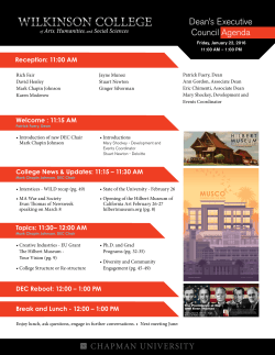 Meeting Agenda - Chapman University