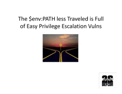 The $env:PATH less Traveled is Full of Easy Privilege