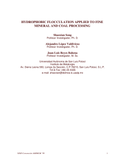 hydrophobic flocculation applied to fine mineral and