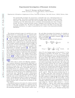 Experimental Investigation of Resonant Activation