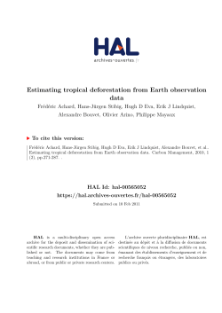 Estimating tropical deforestation from Earth observation data