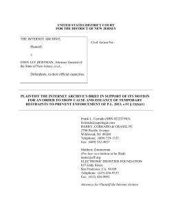 UNITED STATES DISTRICT COURT FOR THE DISTRICT OF NEW