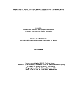 ISBD(CR) - IFLA.ORG