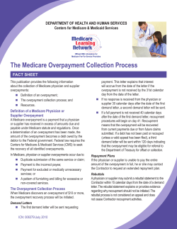 The Medicare Overpayment Collection Process