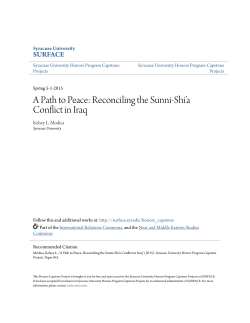A Path to Peace: Reconciling the Sunni-Shi`a Conflict in Iraq