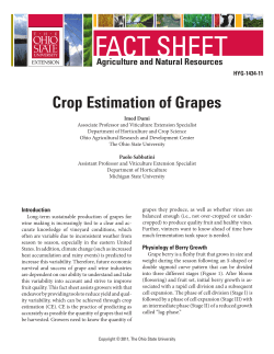 Crop Estimation of Grapes - Ohio Grape Web