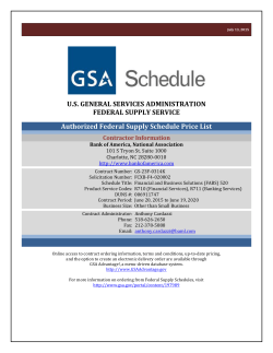 US GENERAL SERVICES ADMINISTRATION FEDERAL SUPPLY SERVICE
