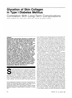 Glycation of Skin Collagen in Type I Diabetes - Beauty