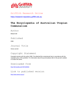 The Encyclopedia of Australian Utopian Communalism