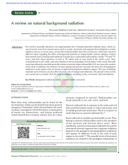 A review on natural background radiation