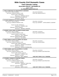 Bibb County Civil Domestic Cases