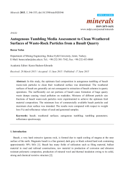 Autogenous Tumbling Media Assessment to Clean Weathered