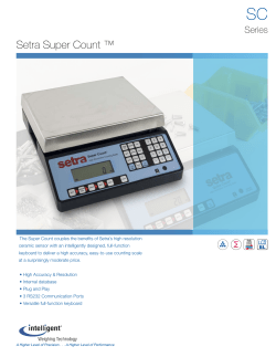 Setra Super Count - Intelligent Weighing Technology