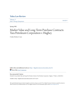 Market Value and Long-Term Purchase Contracts: Tara Petroleum