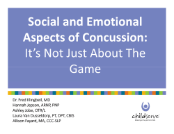 Social and Emotional Aspects of Concussion