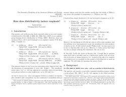 How does distributivity induce emphasis?