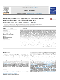Bioelectricity inhibits back diffusion from the anolyte into the